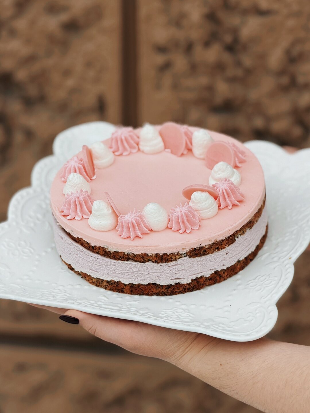 Торт «Маковый с ягодами»