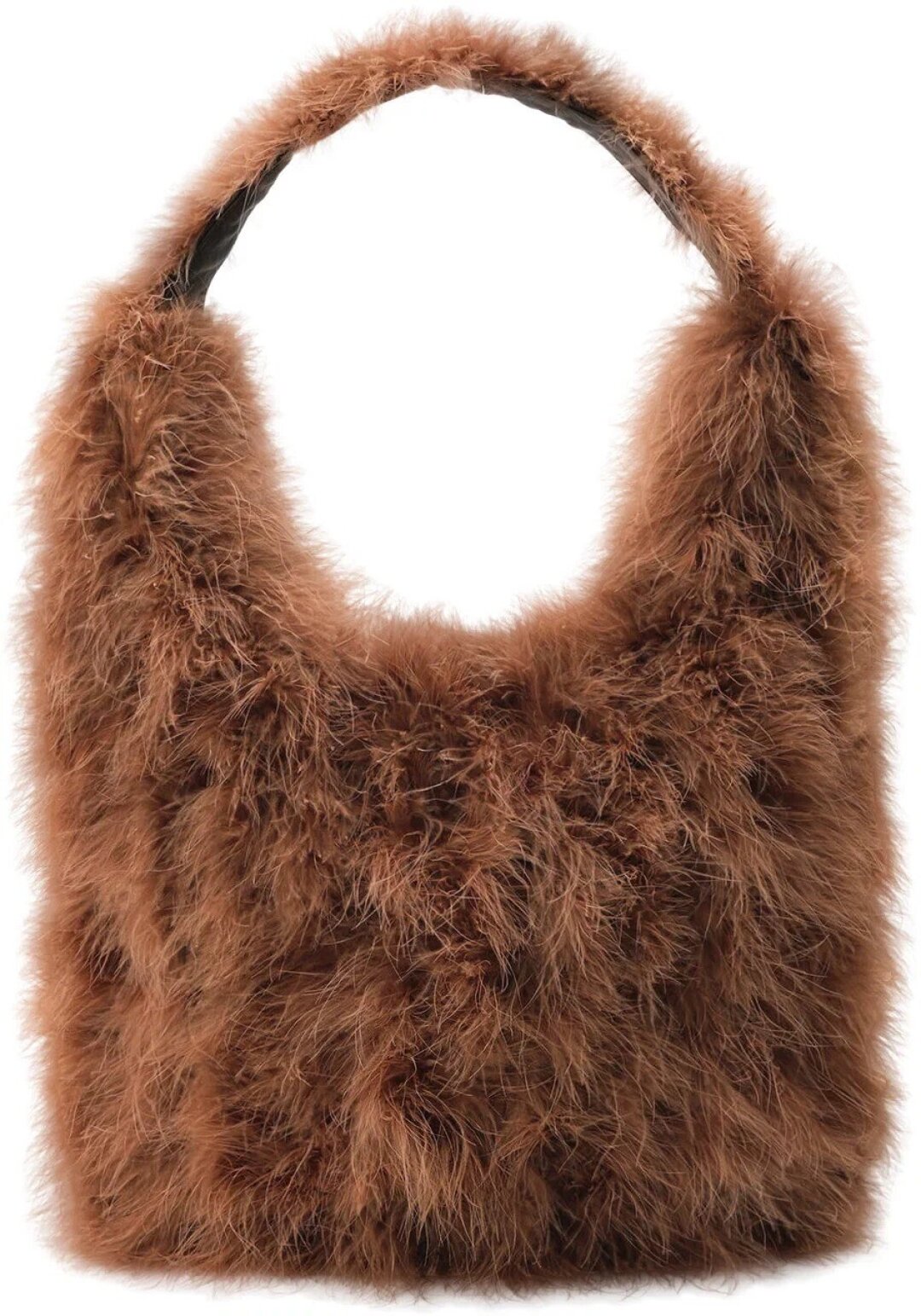 Пушистая сумка Yves Salomon, «Кенгуру», 65 000 руб.