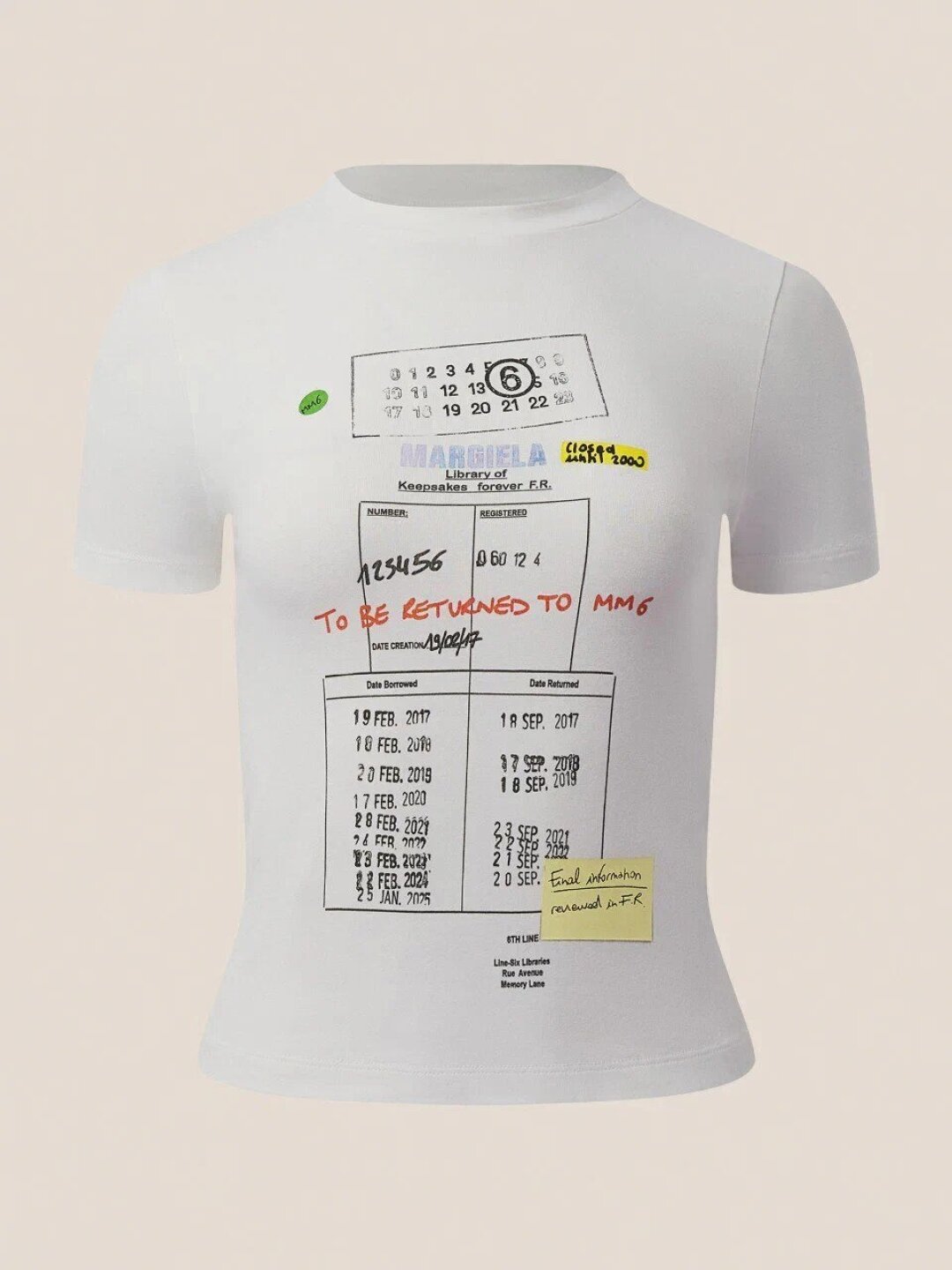 Футболка-читательский-билет MM6 Maison Margiela, Rendez-Vous, 31 690 руб.