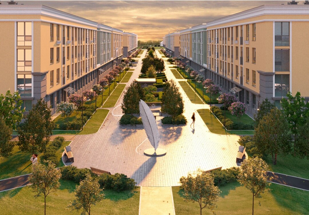 Променад «В поисках музы» в малоэтажном квартале «Дубровский» с арт-объектами, буккроссингом и шахматными столами