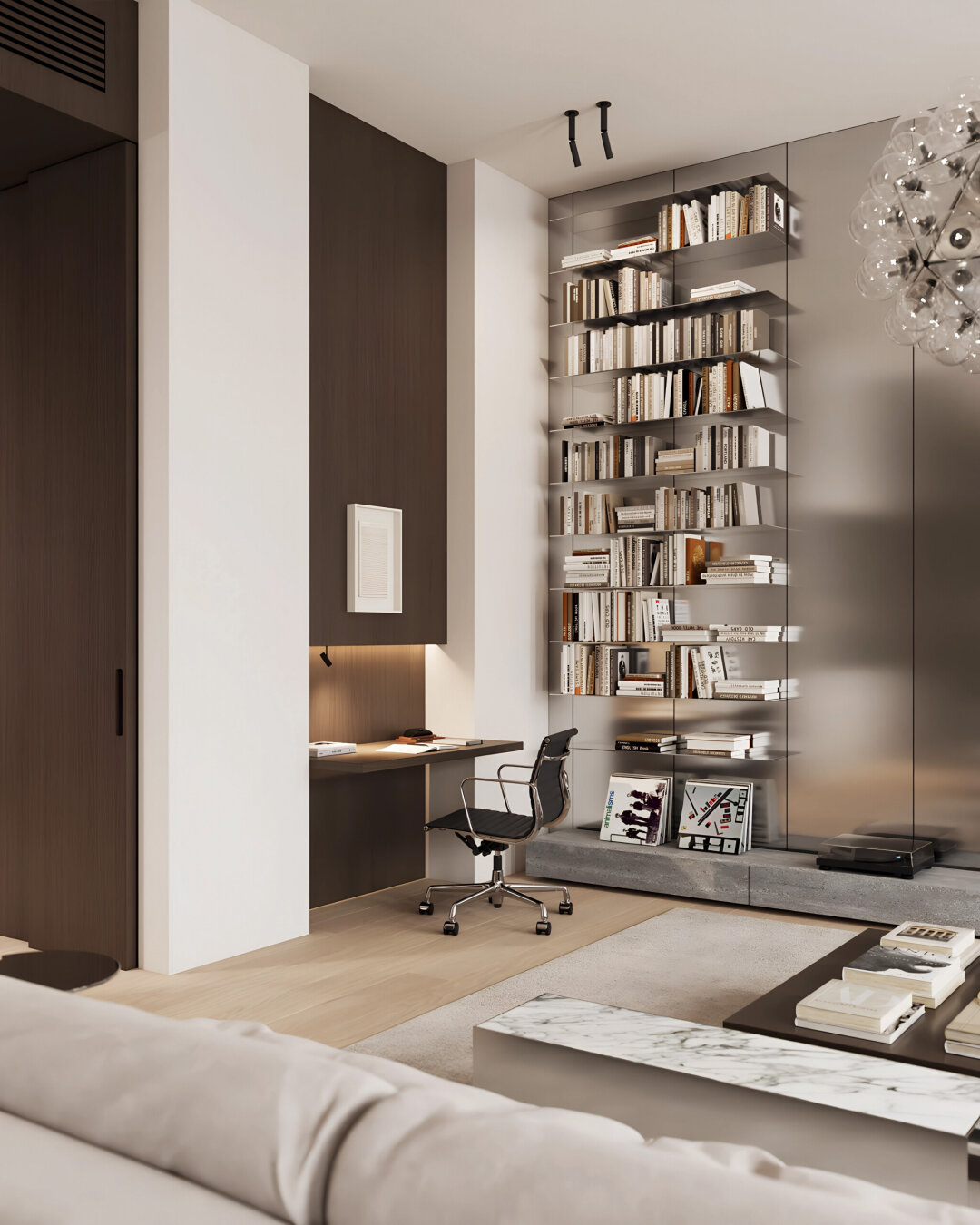 Дерево, сталь, натуральный камень и минимум принтов, но максимум фактур — принцип работы студии