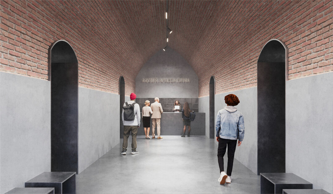 Архитектурная концепция Музея археологии Петербурга в Меншиковом бастионе Петропавловской крепости, созданная бюро «Студия 44»
