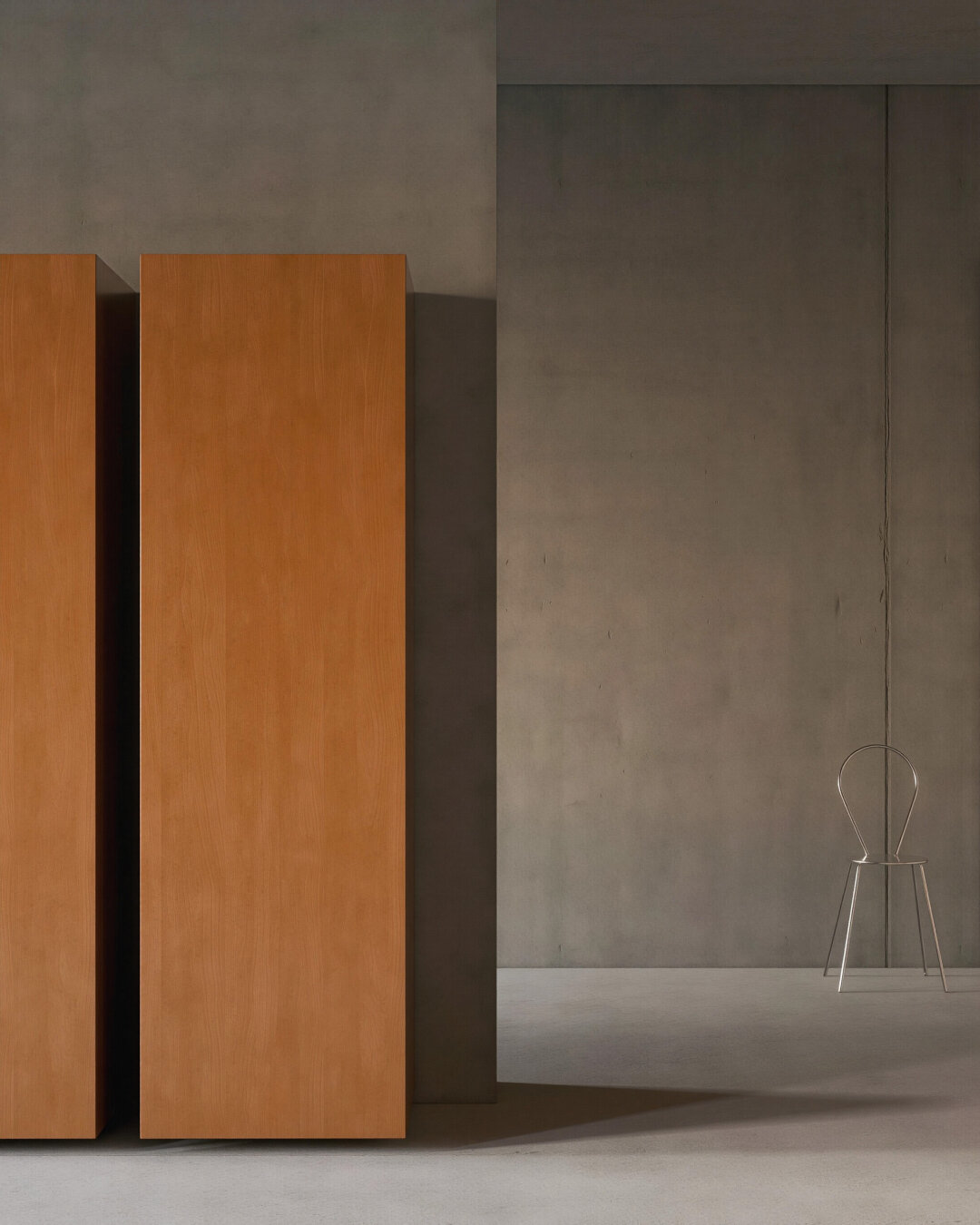 В рендер мебели, которую Вова планирует выпускать в линии своего предметного дизайна, вписался стул японского архитектурного бюро SANAA