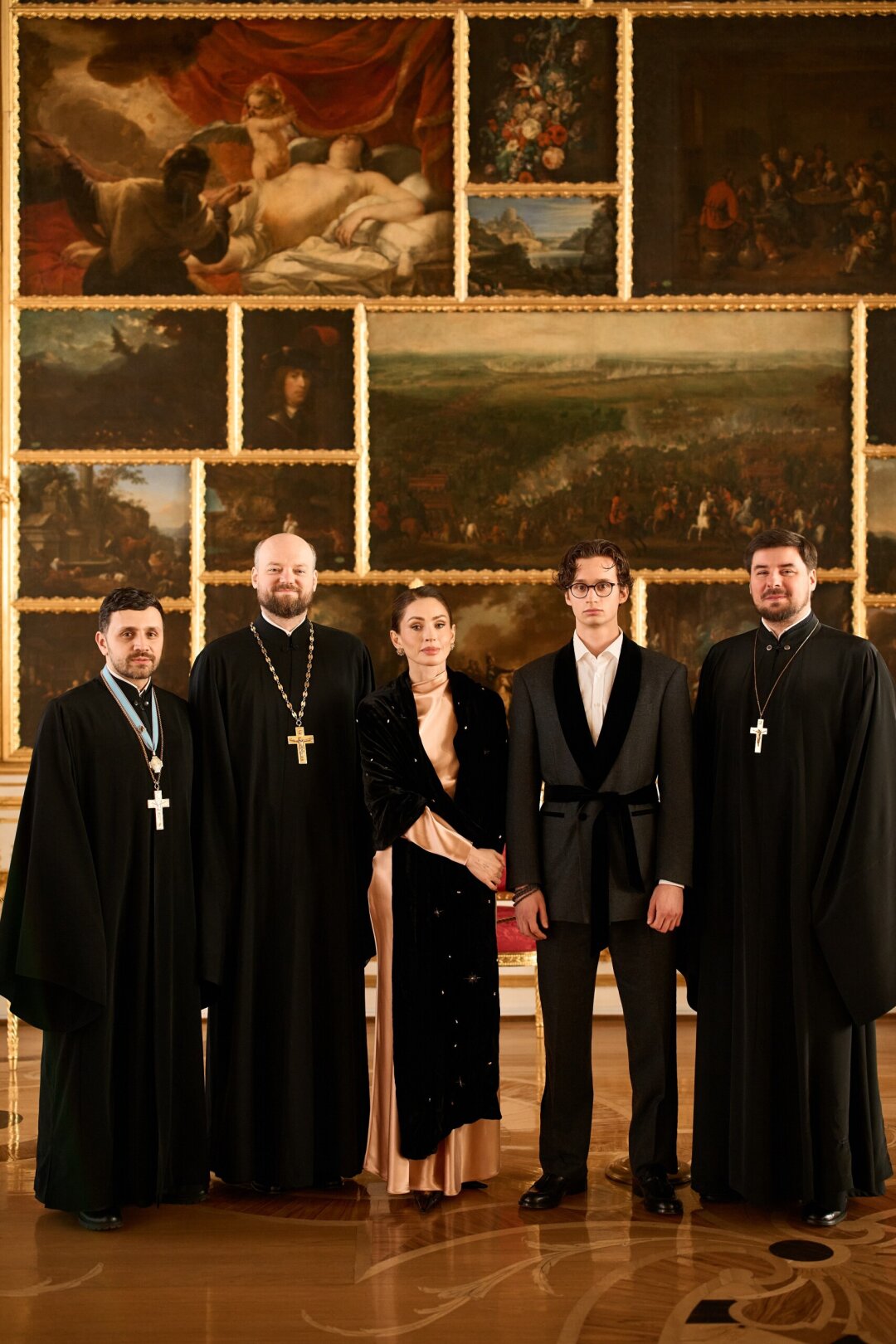 Слева направо: священник Геннадий Титов, священник Герман Ранне, Анна Семак, Семён Семак, священник Алексей Магазенков