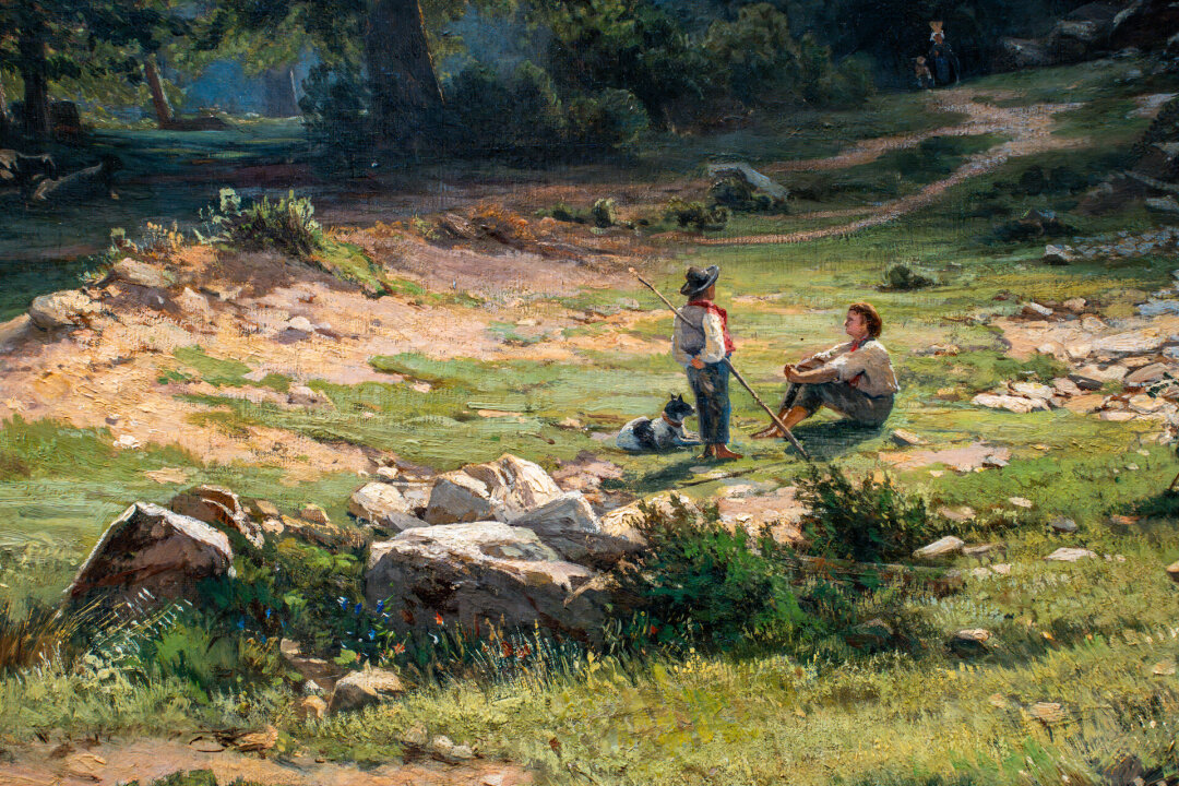 Фрагмент работы Ивана Шишкина "Вид в окрестностях Дюсельдорфа". 1865