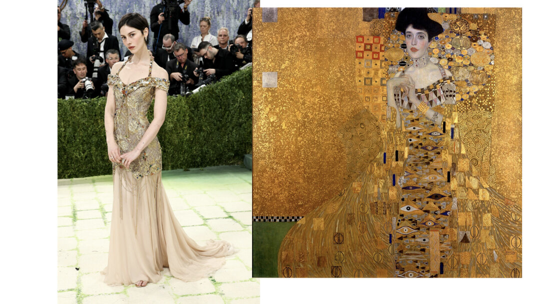 Грейси Абрамс в Chanel — оммаж знаменитому «Потрету Адели Блох-Бауэр» (1903-1907) Густава Климта