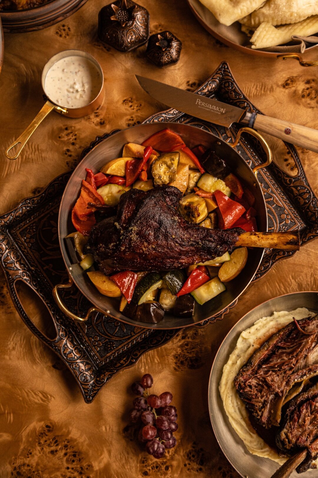 Шах из баранины с печеными овощами