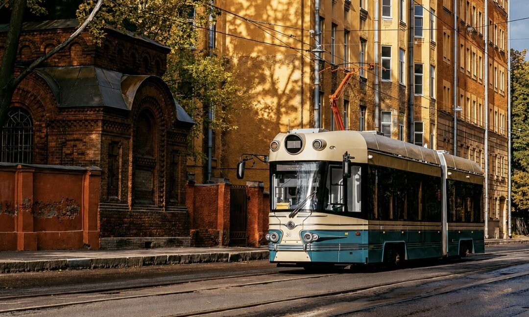 Ретротрамваи «Довлатов» и «Достоевский» курсируют в историческом центре Петербурга. Оба оборудованы интерактивными окнами-экранами, которые знакомят
