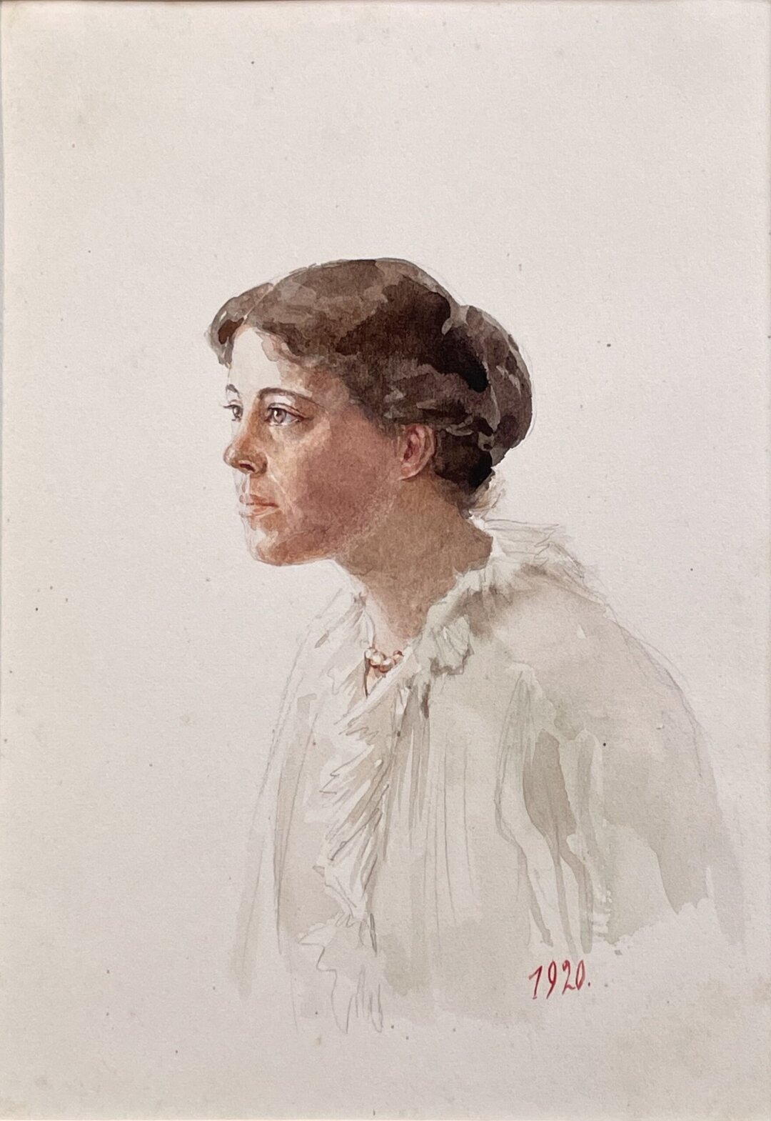 Автопортрет Великой княгини Ольги Александровны. 1920
