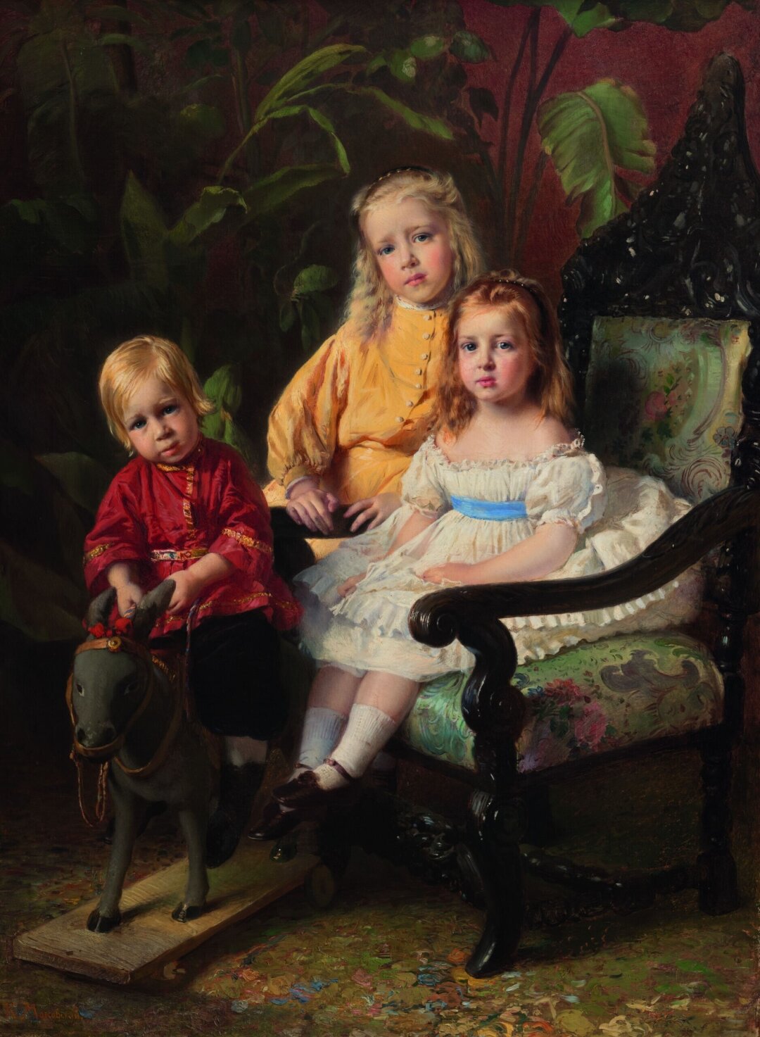 Константин Маковский. Портрет детей Стасовых. 1870
