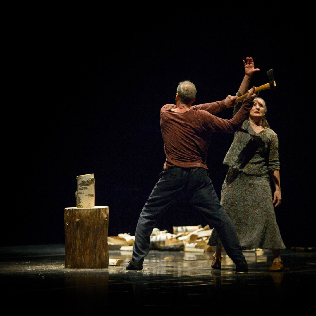 Ана Лагуна и Иван Ауцели в балете Матса Эка «Топор» на фестивале context . Diana Vishneva в 2016 году