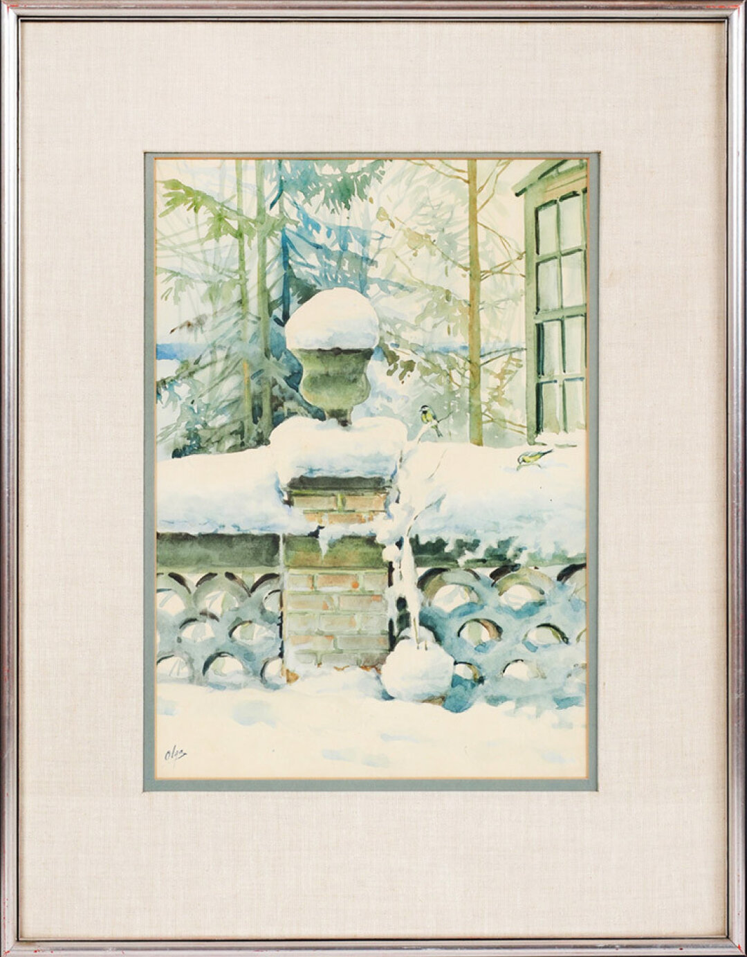 Акварель «Зима» (1920-1930-е гг.)