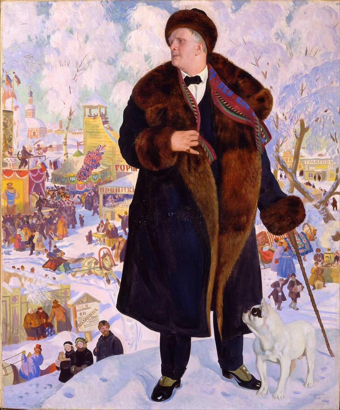 Борис Кустодиев. Портрет Федора Шаляпина. 1922