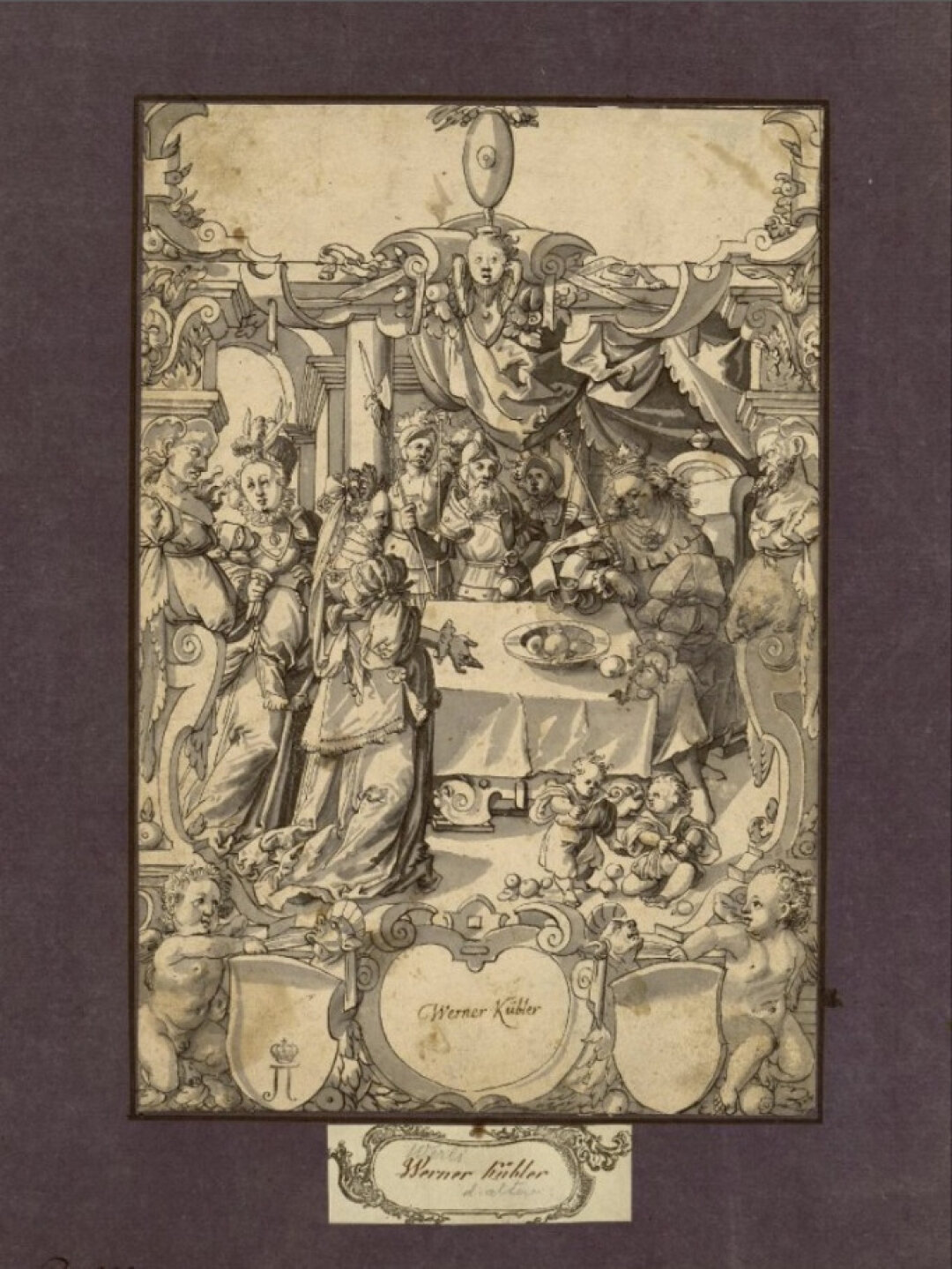 Кюблер Вернер. Царь Соломон и царица Савская. 1583