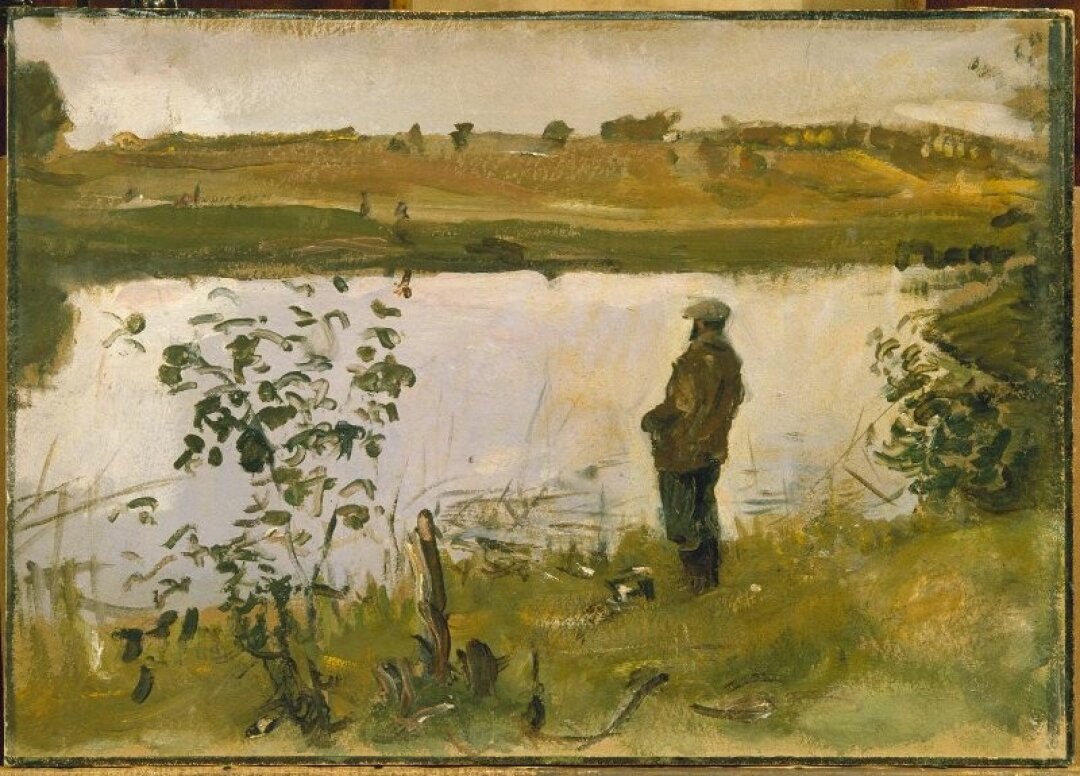 Валентин Серов. Константин Коровин на берегу реки. 1905