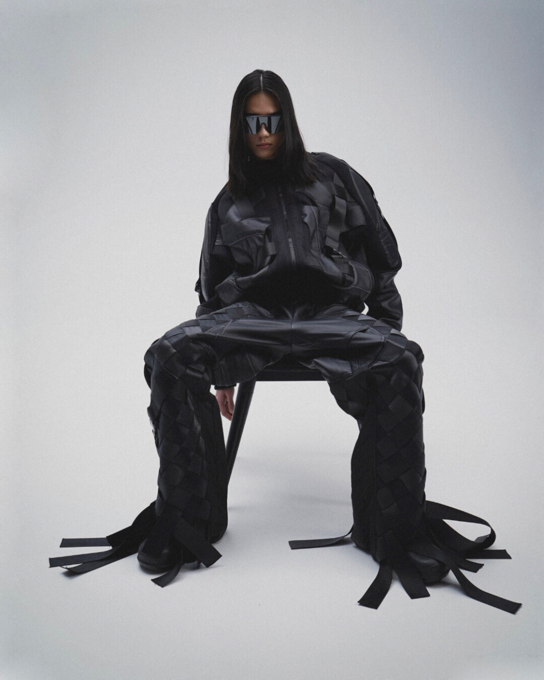 CAR SEAT UPHOLSTERY JACKET, CAR SEAT BELT TROUSERS / UNDERCOVER