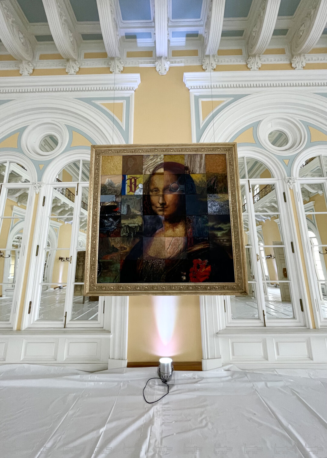 Картина «Мона Лиза (Пауки в банке)», созданная 35 художниками (Копейкин, Лукка, Яхнин и другие!)