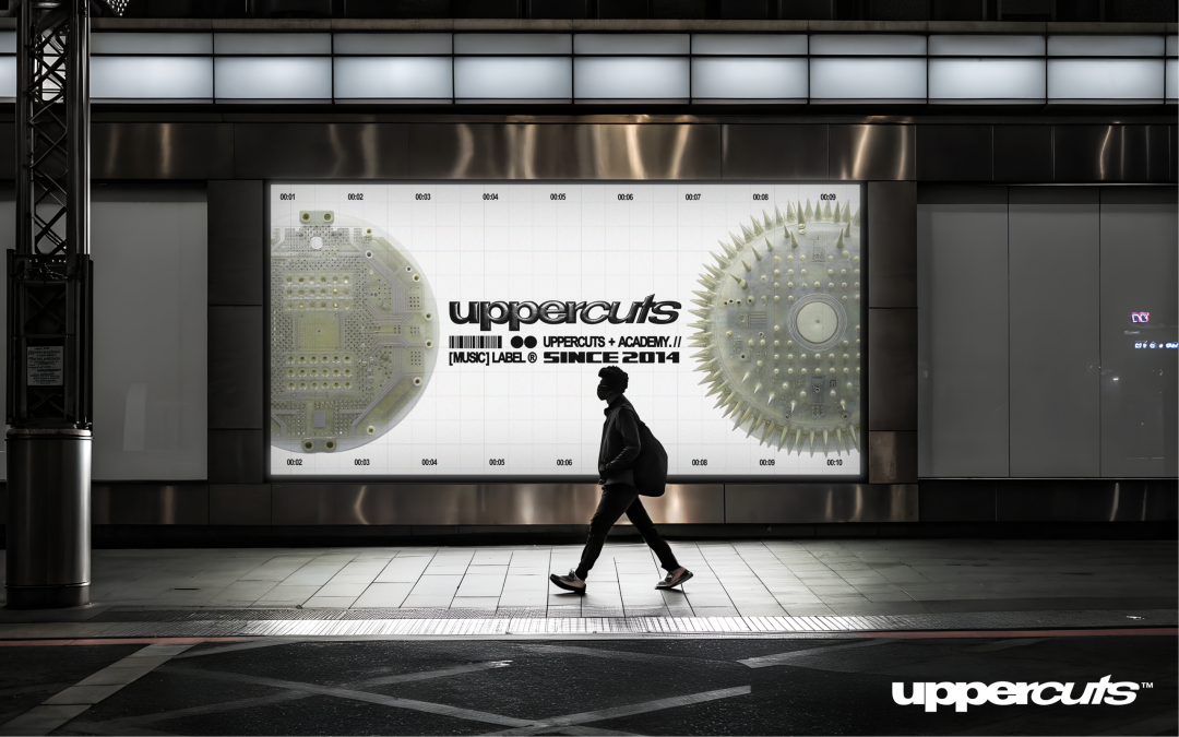 Фирменный стиль для школы диджеинга UPPERCUTS. Дизайн: Анна Яшина