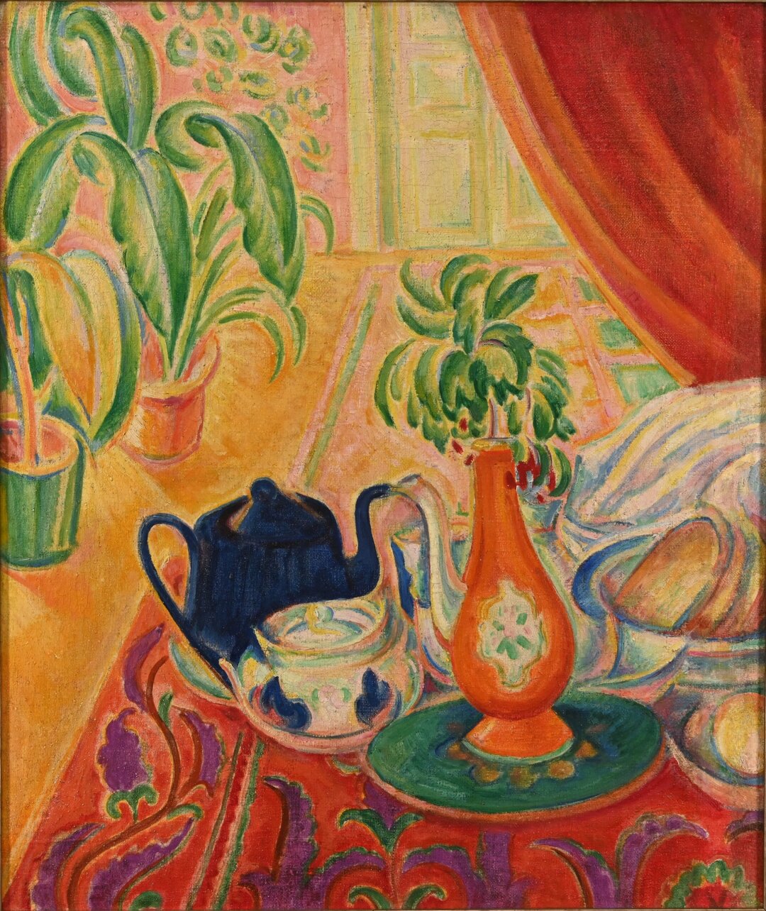 Савелий Шлейфер. Натюрморт с синим чайником. 1912