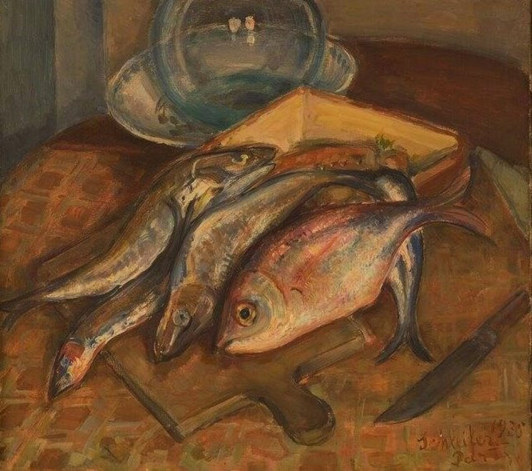 Савелий Шлейфер. Натюрморт с рыбой. 1935