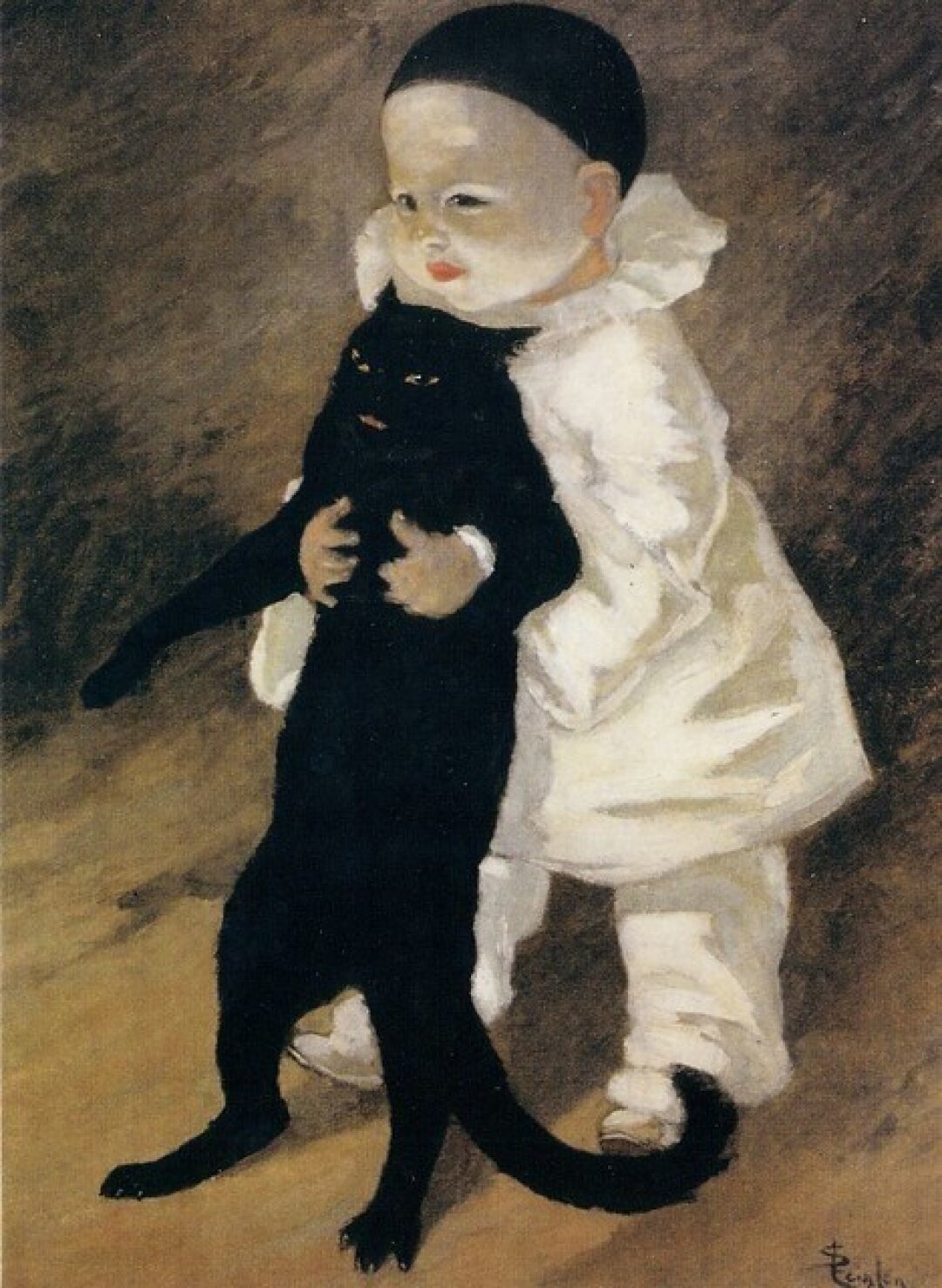 Теофиль Стейнлен. Пьеро и кот. 1889