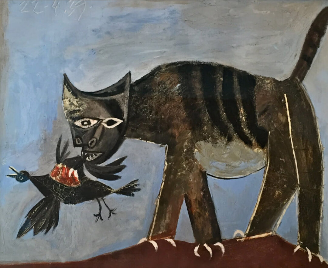 Пабло Пикассо. Кошка, схватившая птицу. 1939