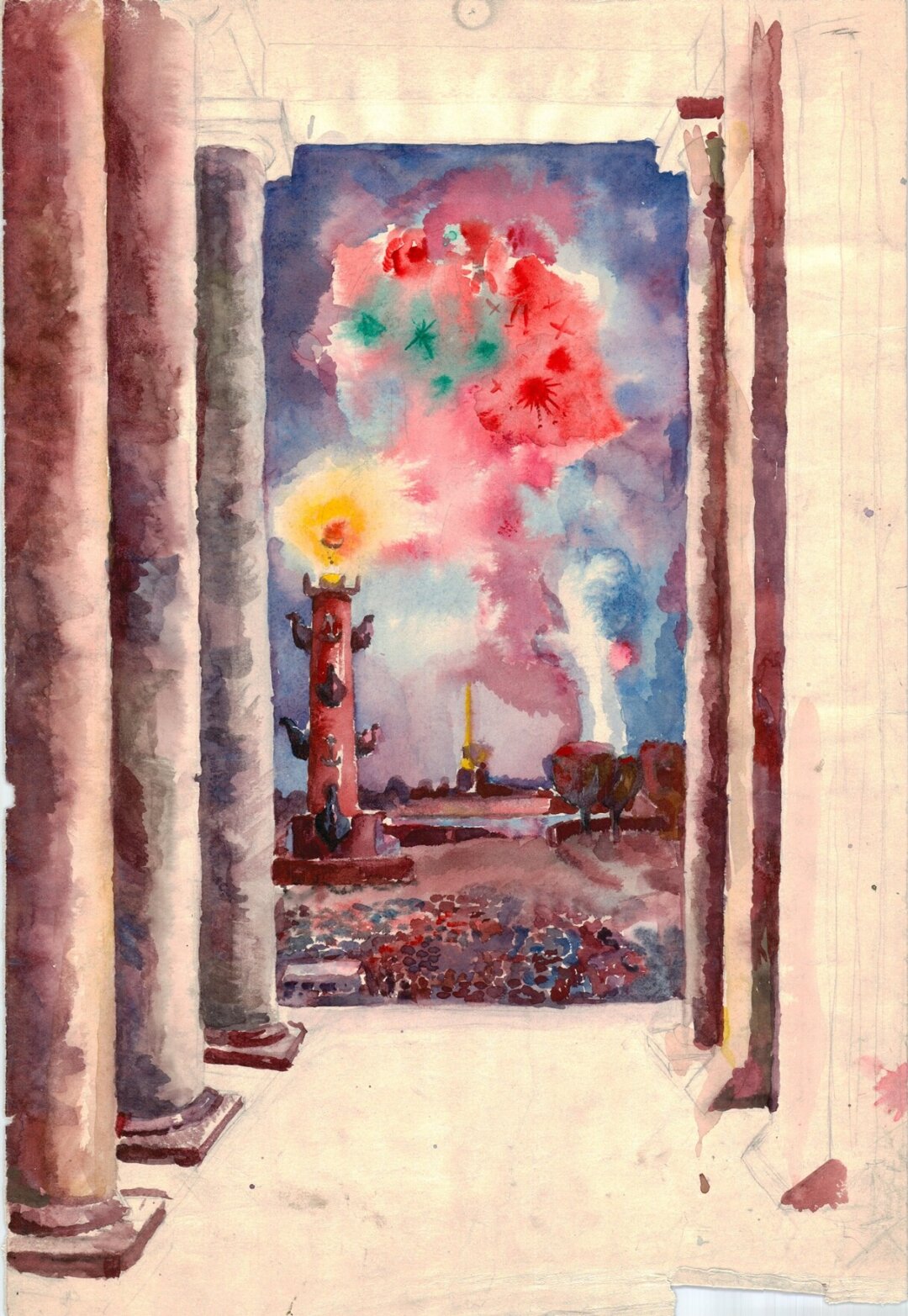 Детский рисунок Георгия Гурьянова. Первая половина 1970-х