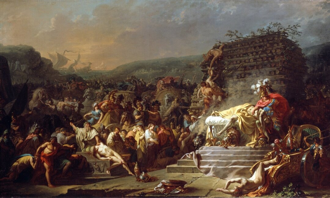 Жак-Луи Давид. Похороны Патрокла (фрагмент). 1778