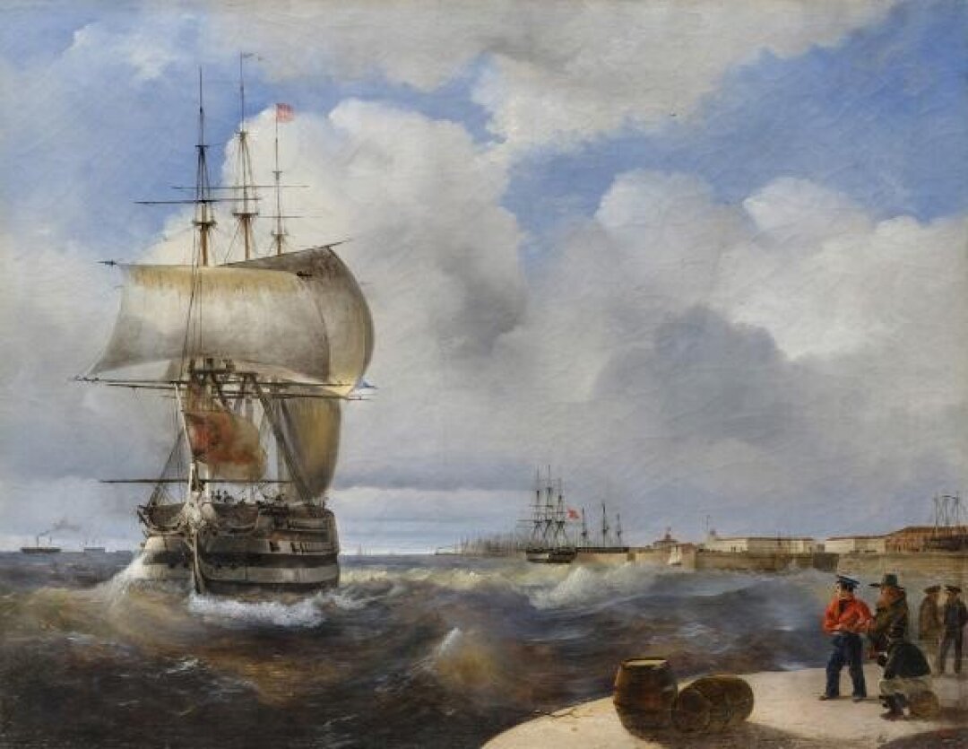 Иван Айвазовский. Большой рейд в Кронштадте. 1836