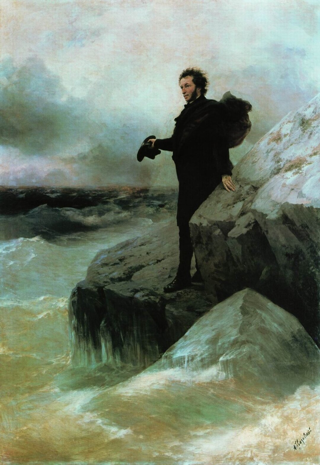 Иван Айвазовский. Пушкин на берегу Черноого моря ("Прощай, свободная стихия"). 1887