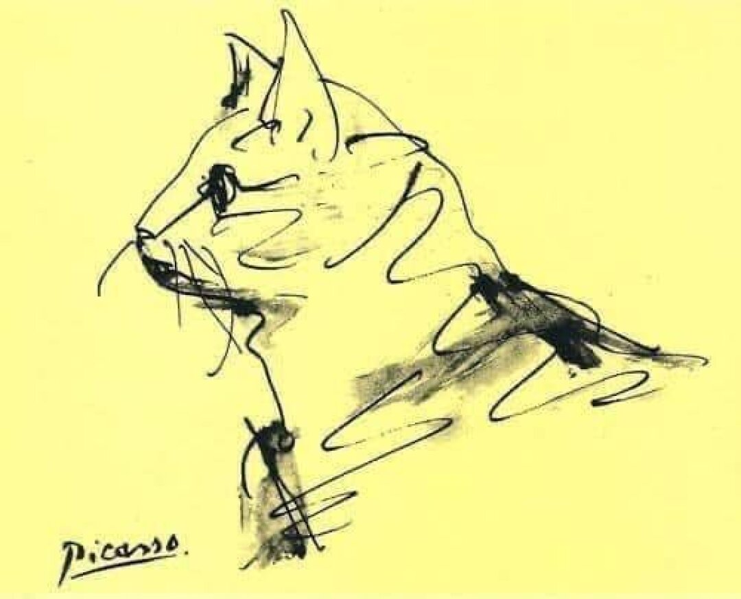 Пабло Пикассо. Кошка. 1969