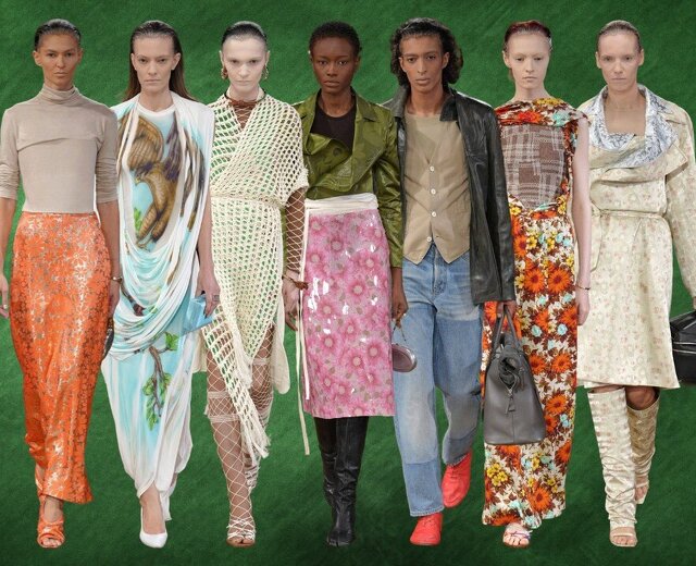 Maison Margiela: Гленн Мартенс зазубрил маржеловские фэшн-приемы и выдал сразу все в новой весенне-…