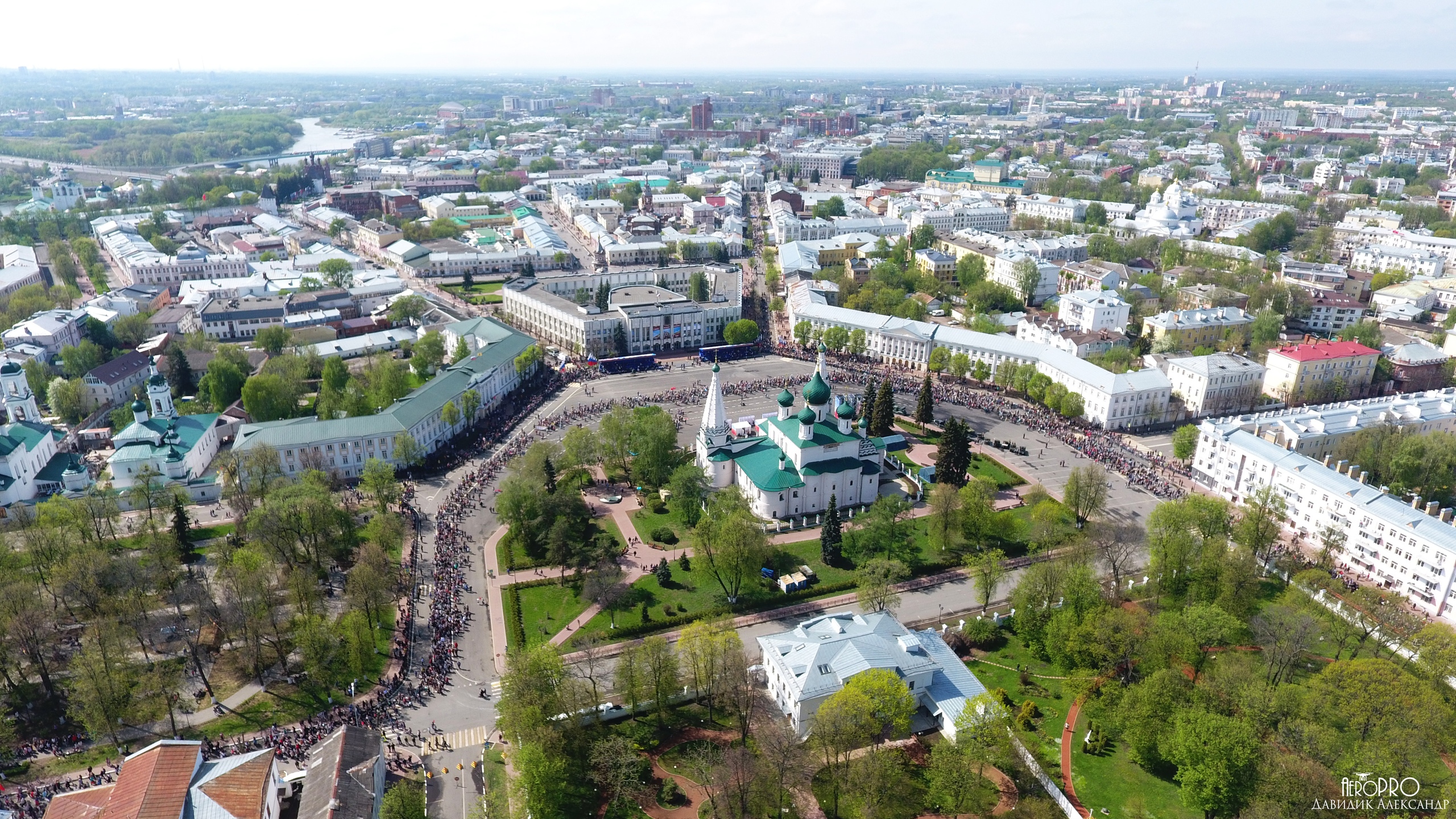Советская площадь Ярославль с высоты